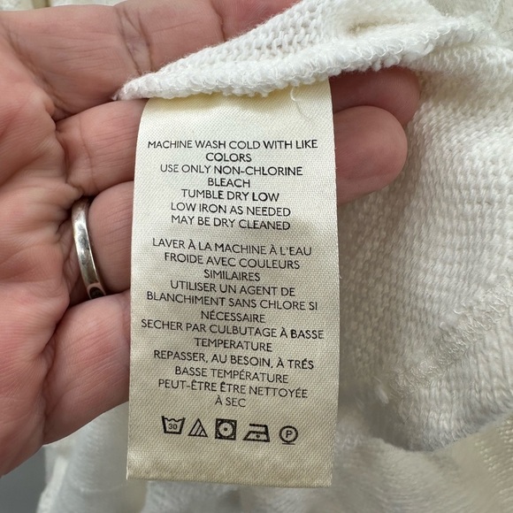 FREE PEOPLE SNOWBELL Babydoll cream boho milkmaid raglan sleeve oversd top NWOT - Picture 11 of 16